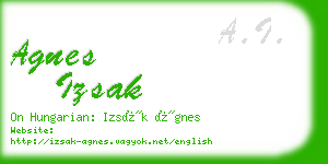 agnes izsak business card